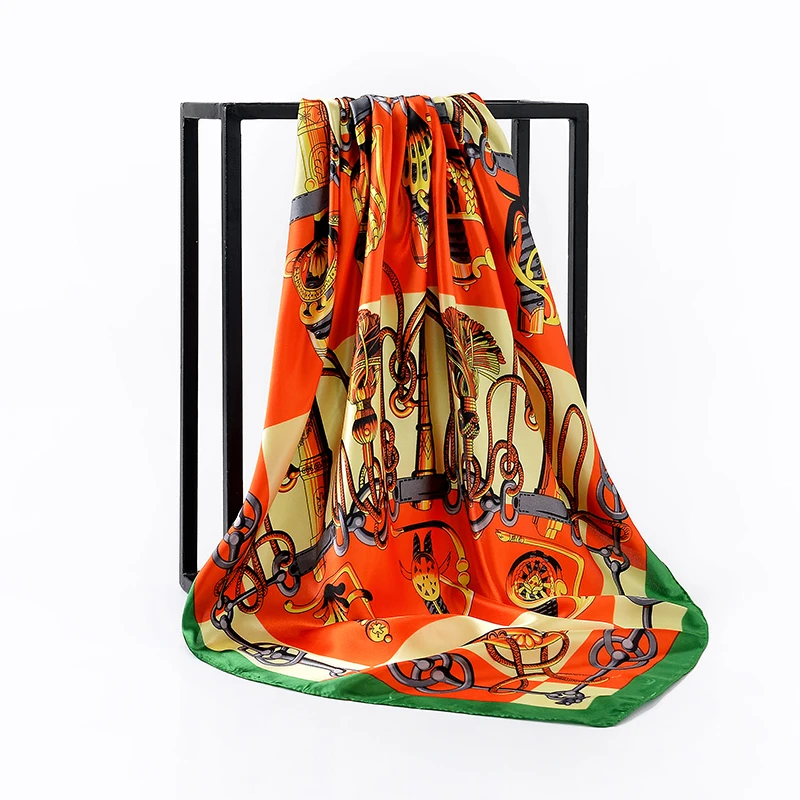 Scarfs For Women Summer Designer Brand Luxury Fashion Beach Towel hair accessories Chiffon Shawls silk scaef female bow ties