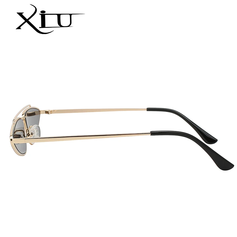 XIU брендовые дизайнерские солнцезащитные очки Cateyes женские модные металлическая