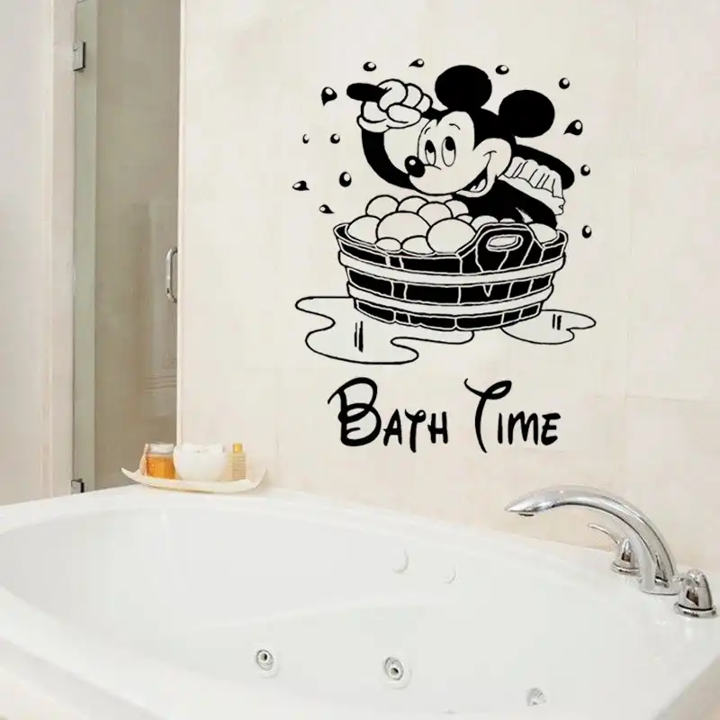 Mickey Mouse Bathroom Wall Decal Vinyl Stickers For Bath Toilet