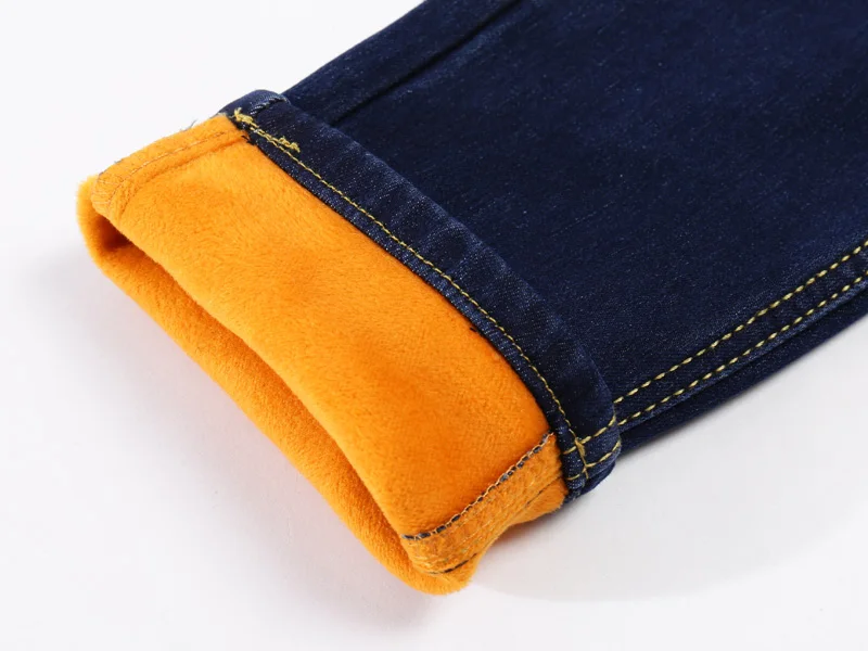 2019 зима новый бренд мужской тонкий карандаш Штаны плюс бархат утолщение холодной теплые высокого качества брюки мужские джинсы