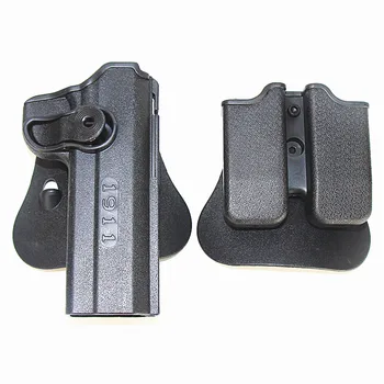 

IMI Pistol Holster Colt 1911 Hunting Tactical Gun Pistol Holsters With Double Magazine Clip Pouch Outdoor Combat Belt Holster