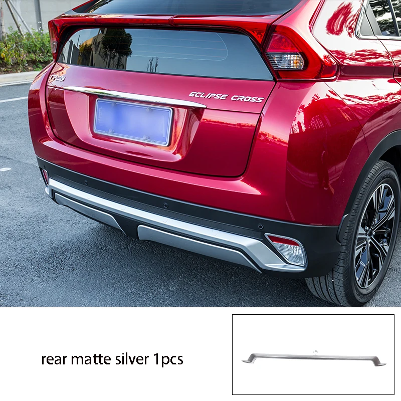 Передняя и задняя защитная планка, накладка, защита от столкновений, специальный бампер, окруженный для Mitsubishi ECLIPSE CROSS - Цвет: rear silver 1pcs
