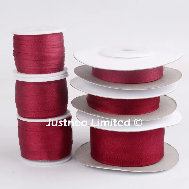 

281 Rio Red 100% Pure Silk Ribbon for Embroidery Handcraft Double Face Taffeta Silk Tape 2/4/7/10/13/15/20/25/32mm,10/30/100m