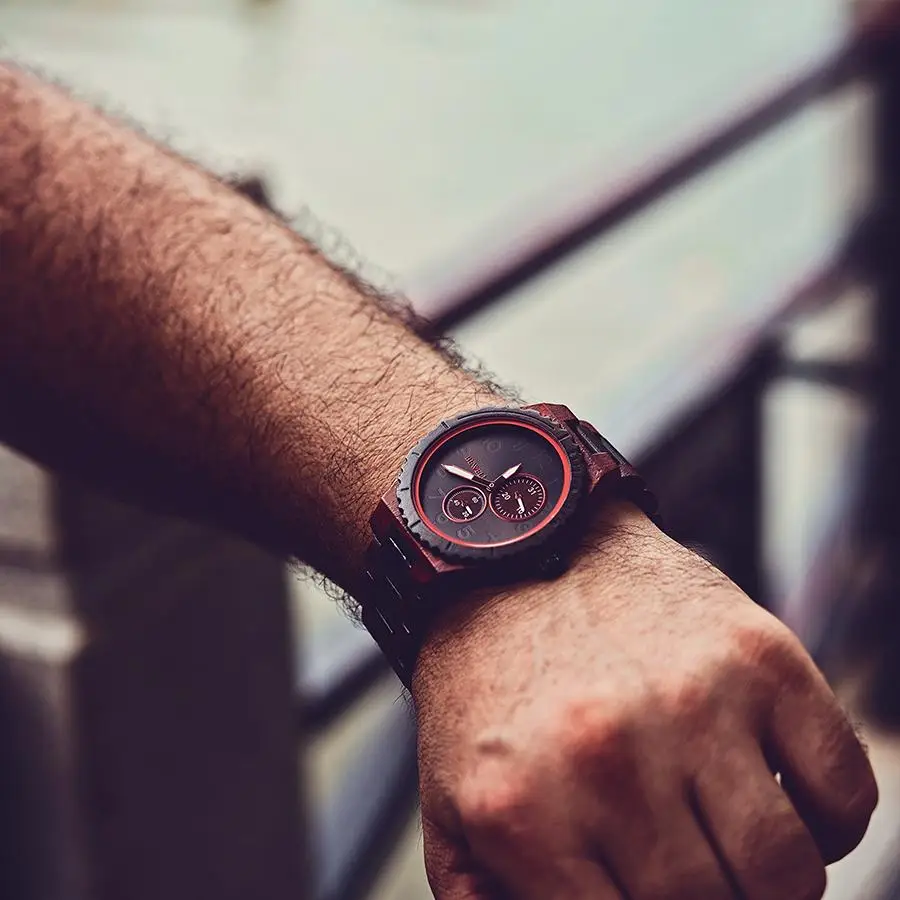 wood male wristwatchs