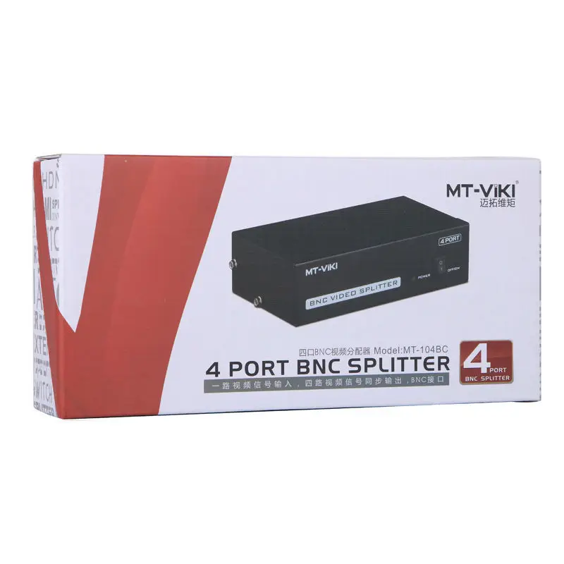MT-VIKI Maituo 1 Input 4 Output BNC Splitter Box 4 Way BNC Distributor 104BC