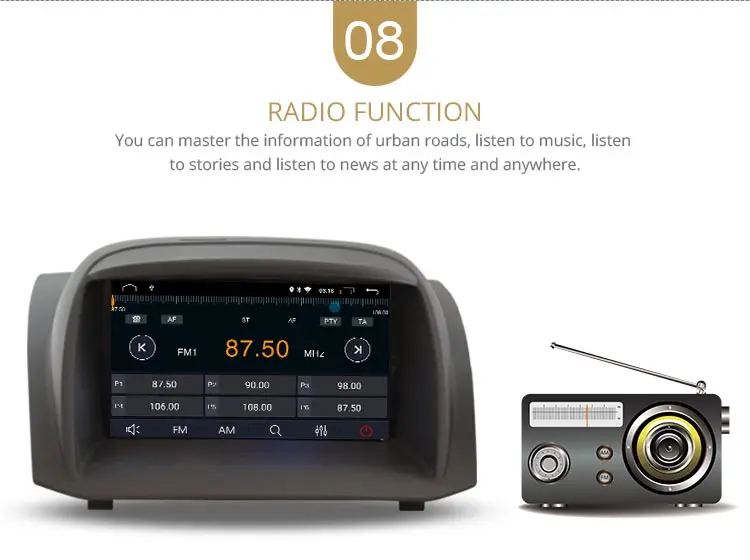 Sale LJDA Android 9.0 Car DVD Player For FORD Fiesta 2008-2017 GPS Navigation 2 Din Car Radio Multimedia WIFI Stereo IPS Headunit RDS 10