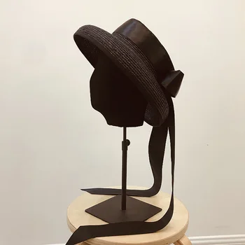 

2019 New Summer Straw Hats Paper Elegant Hepburn Style Empty Top Women Leisure Holiday Beach Sun Hat woman hat summer