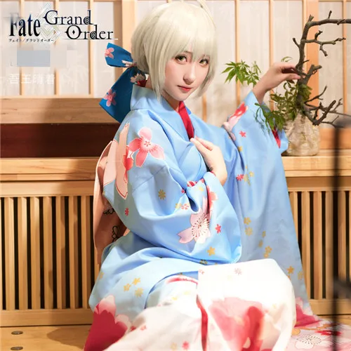 Новый аниме Fate Go Fate Grand для прекрасный косплэй печатных кимоно костюм для косплея C