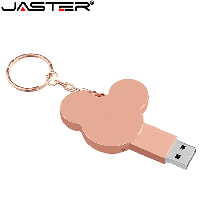 JASTER металлический брелок с Микки-Маусом, USB флеш-накопитель, флешка, 4 ГБ, 8 ГБ, 16 ГБ, 32 ГБ, 64 ГБ, u-диск, флешка, карта памяти, подарок