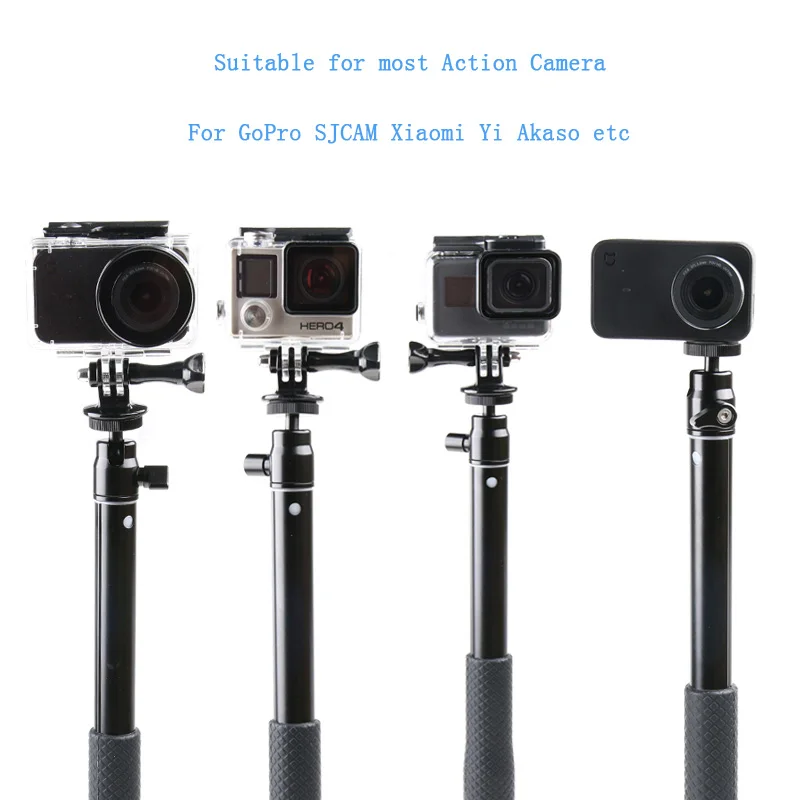  Extendable Selfie Stick 36'' with Tripod Stand Mount for GoPro Hero 7 6 5 SJCAM Akaso for Xiaomi Sm