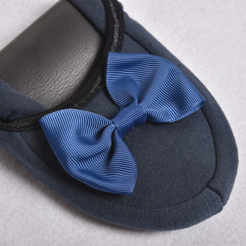Складные шлепанцы для путешествий, 3 пары домашние хлопковые тапочки на мягкой подошве домашние тапочки на шнурках обувь на плоской подошве с бантом