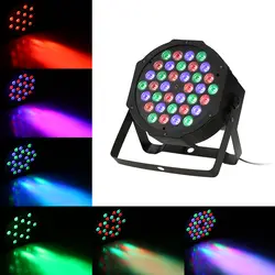 Новое поступление диско DJ вечерние 36leds RGB Пластик мини-плоский сценический мигающий свет DMX512 ЗВУК АВТО мастер-раб 7/4 Каналы Для Bar Club