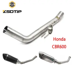 ZSDTRP гоночной выхлопной трубы середине трубки Бенд зажим на выпрямитель для Honda CBR600RR 2007-2014 без глушитель