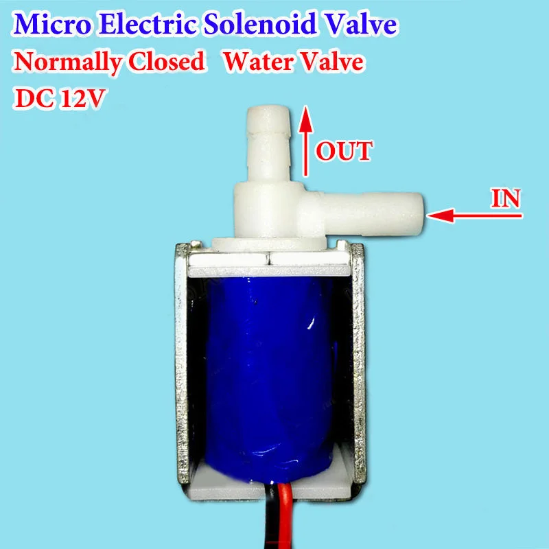 12V микро Электрический электромагнитный клапан N/C нормально закрытый мини водяной воздушный клапан UK