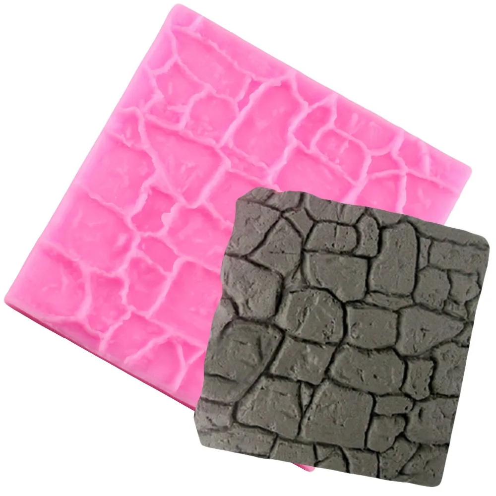 

Creative Stone Cobble Grain Stripe Fondant Soap Cake Mold Food Grade Silicone Texture Mat Fondant Moulds Cake Easter Decor