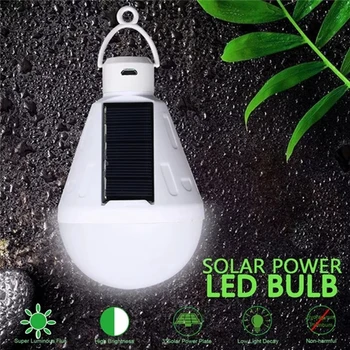 

Solar Powered LED Bulb Camping Lantern USB Rechargeable Waterproof Emergency Bulbs for Landscape Garden Outdoor Tent Fishing