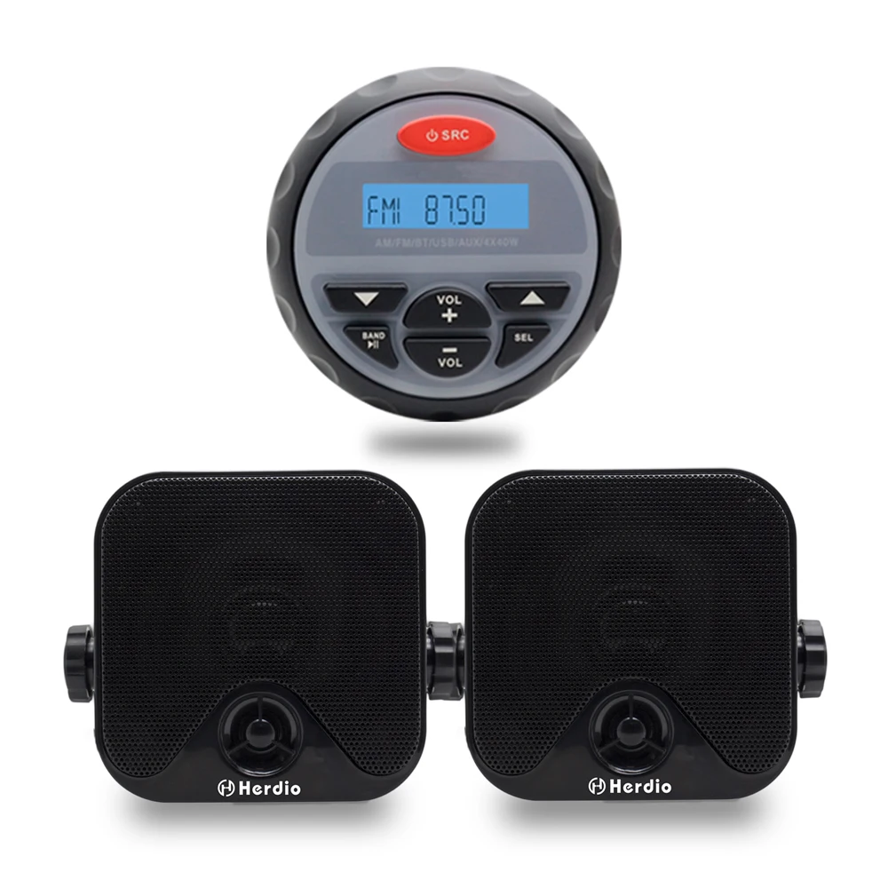 4"Gauge Marine Radio Bluetooth Stereo Car Audio FM AM USB MP3 Player