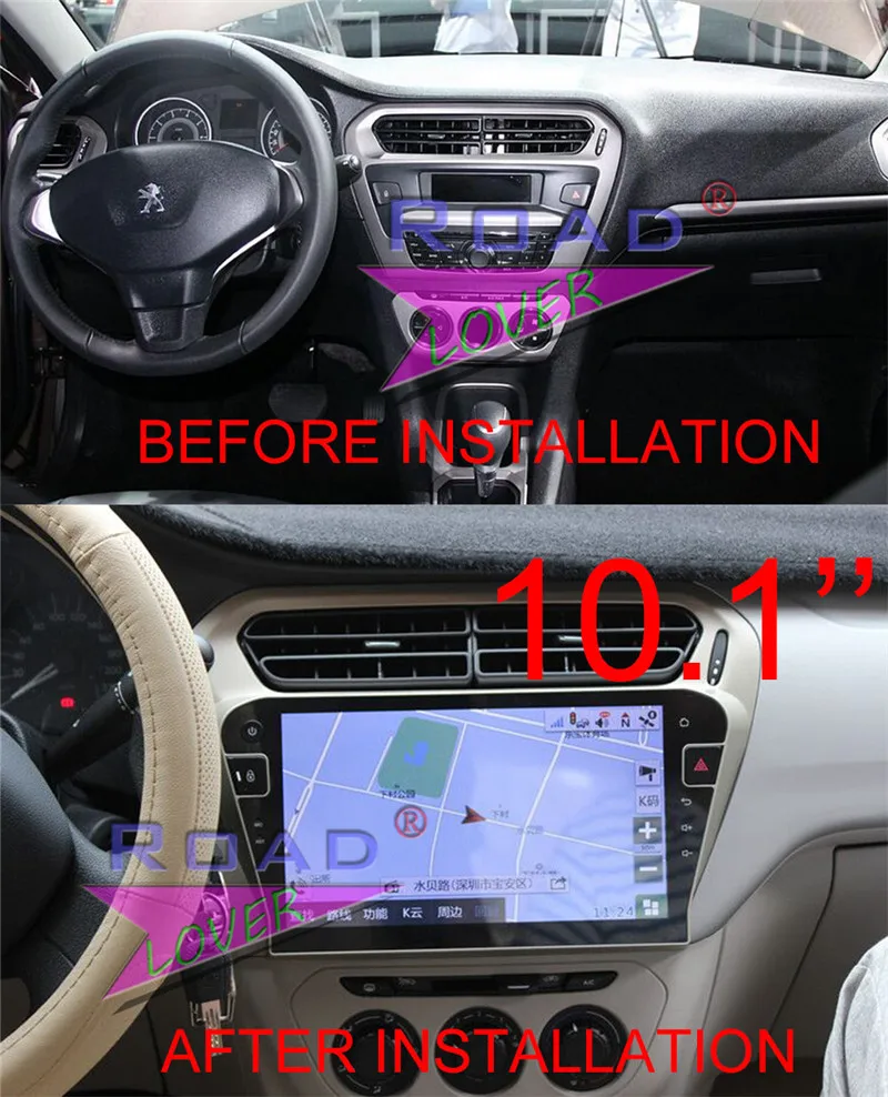 Cheap Roadlover Android 8.1 Car Multimedia Radio For Citroen C-Elysee 2014 Peugeot 301 2014 Stereo GPS Navigation Magnitol Din NO DVD 8