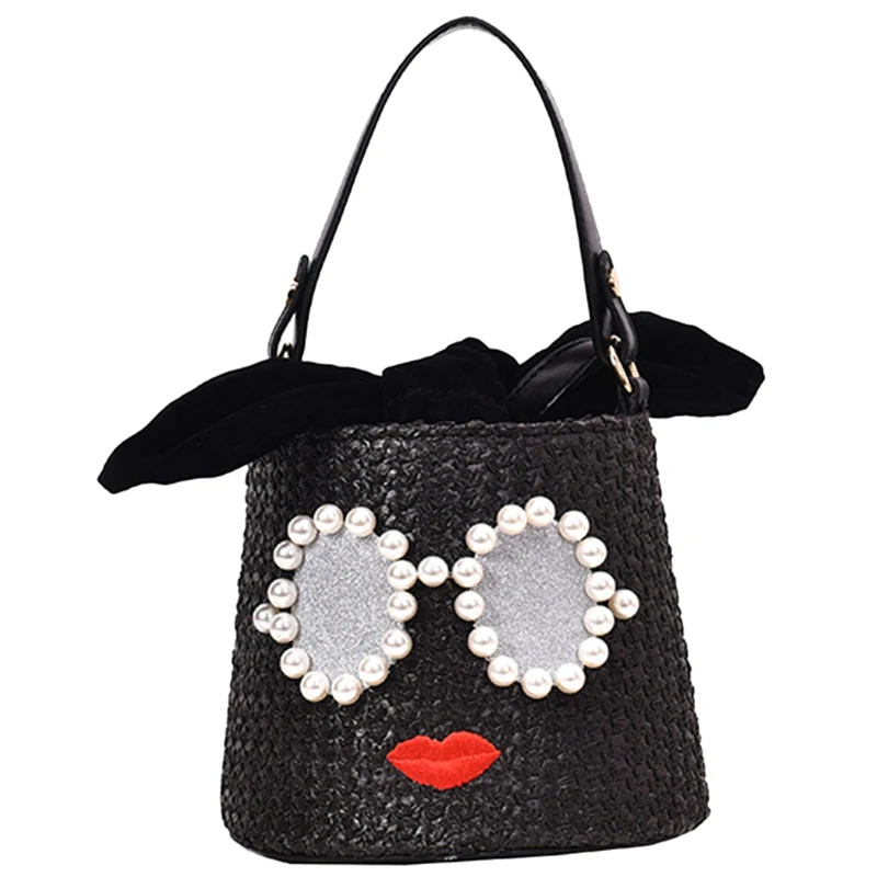 

JHD-Sen Fairy Fairy Bag Female 2019 New Wave Korean Version Of the Messenger Bag Small Fresh Simple Straw Handbag