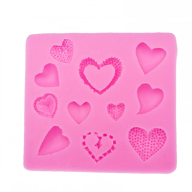 Heart Shape 3D fondant cake silicone mold DIY for candle polymer clay