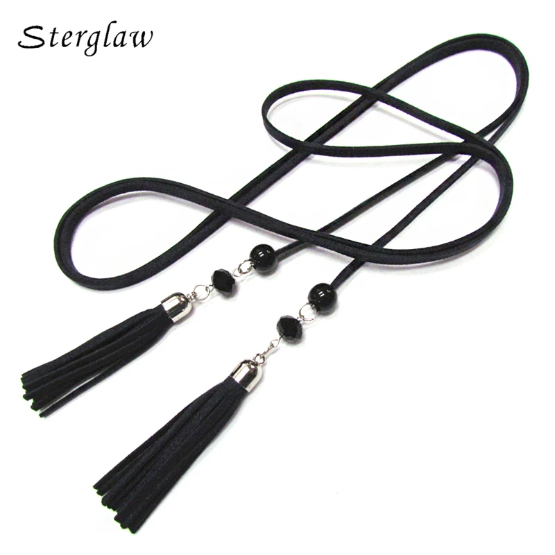 

160cm Retro Long knot high waist belts for women modeling belt female leather belt for dress Accessories ceinture femme B217