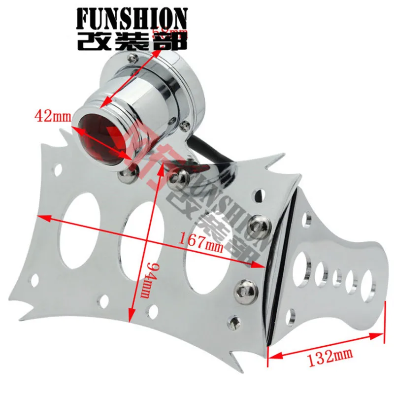 Мотокросс задний тормоз задние фонари мотоцикл ретро Подсветка регистрационного номера мотоцикл изменение аксессуары подходят для Tetsuma400