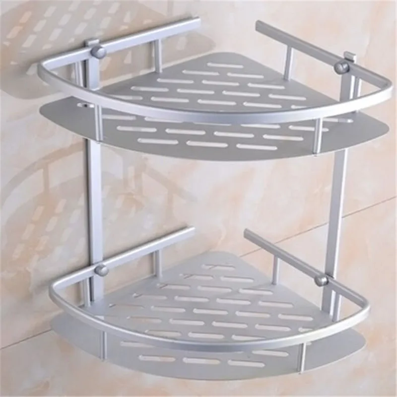 

1Pcs Wall Shelf Shower Shelf Shampoo Holder Bathroom Corner Rack Storage Holder Hanger 2 Layer Organizer Prateleira Parede