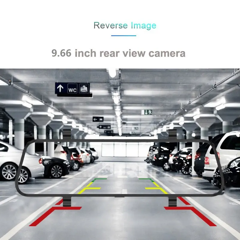 Автомобильный dvr двойной объектив Автомобильная камера Full HD 1080 P 9,66 дюймов видео рекордер зеркало заднего вида с заднего вида DVR Dash Cam Авто Регистратор