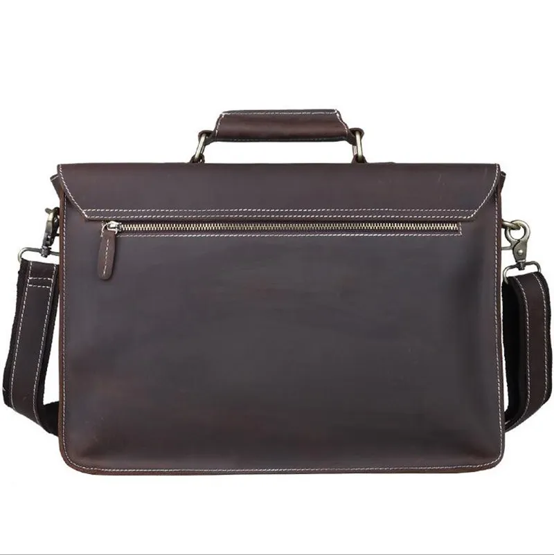 Портфель, натуральная кожа, мужская сумка, винтажная, на молнии, для ноутбука, iPad, телефона, через плечо, сумка для мужчин, чехол, для офиса, портфель, сумка