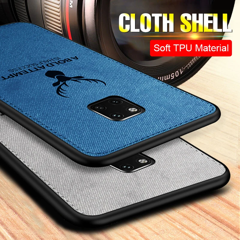 

Luxury Cloth Shockproof Case On The For Huawei Mate 20 Lite Honor 8x Phone Case Cover For Huawei Mate 20 Pro 20 Soft Edge Cases
