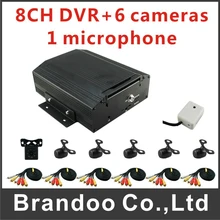 8CH HDD Car DVR For Mobile Vechile Vans Truck Used MDVR Kit