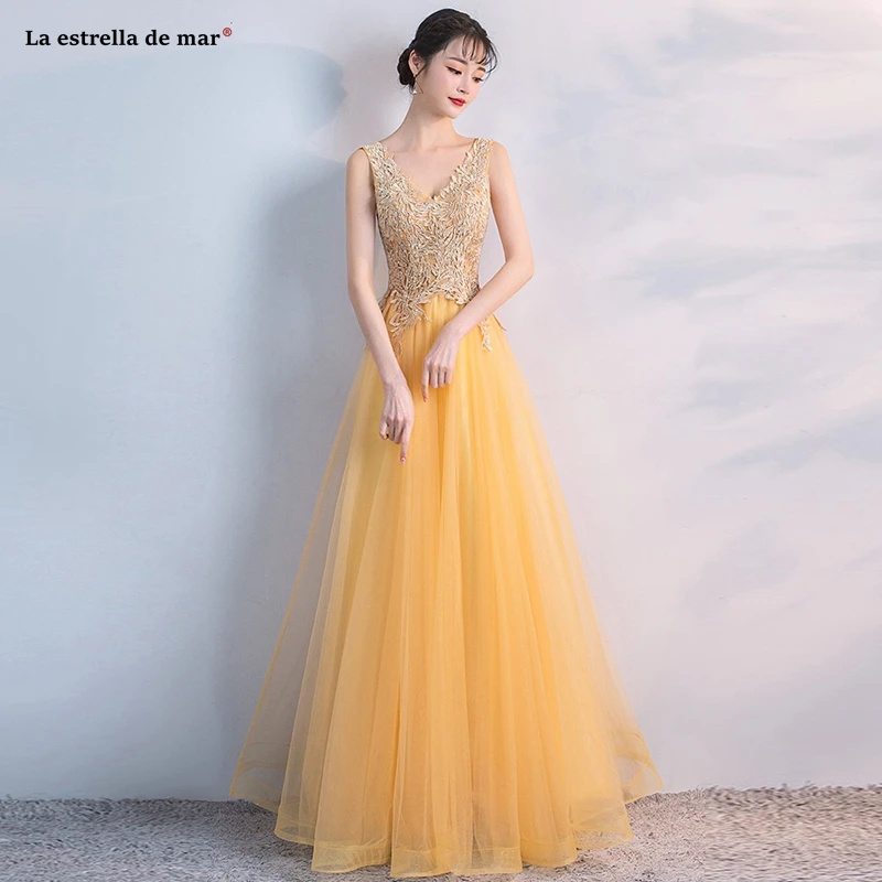 Vestido boda mujer invitada2021 Новое сексуальное платье подружки невесты из тюля с v образным