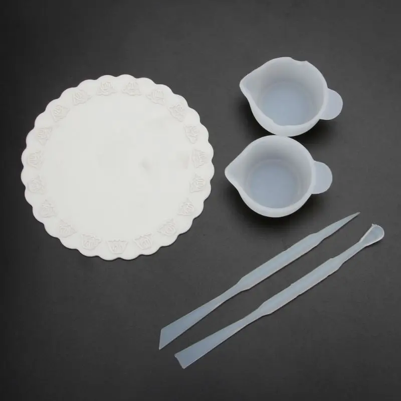 UV Resin DIY Casting Jewelry Tools Kit Including Silicone Cup Stirrers Spoon Pad | Украшения и аксессуары