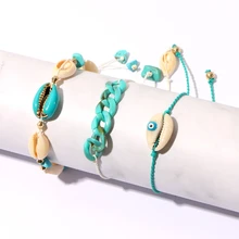 Коми 1/2/3/5/шт./набор Многоцветный ручной работы морская Радуга ракушка жемчужные коралловые бирюзы бисерные ленты браслеты D20311