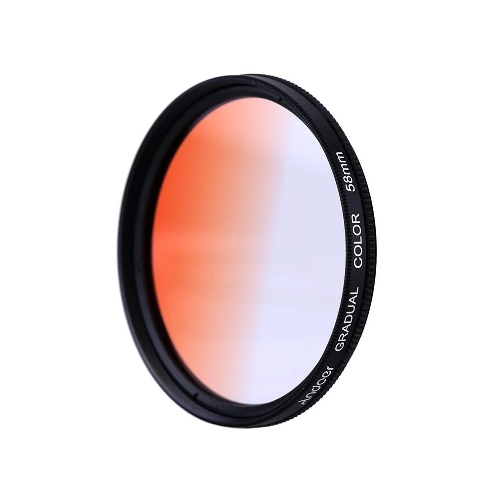 Andoer GND Graduated Orange 58mm Filter Graduated Neutral Density
