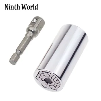 

Universal Socket Wrench Metric Power Drill Adapter Spanner Key Magic Grip 7mm-19mm Professional Bicycle Car/Auto Repair Tools