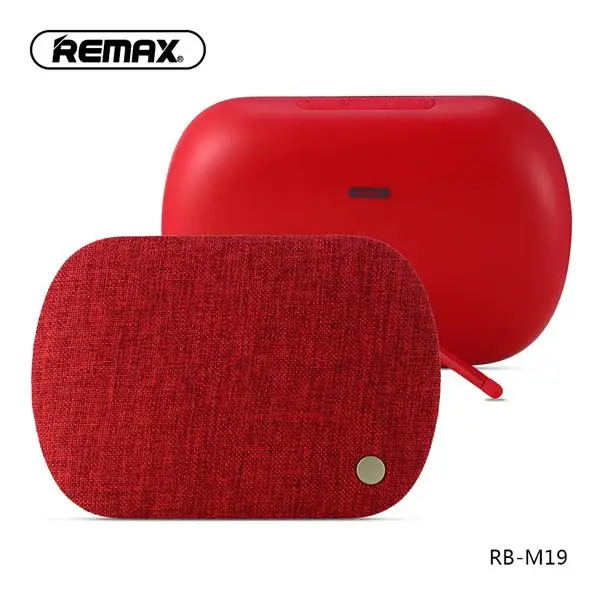 Remax RB-M19 волокна Беспроводной Bluetooth spekaer Bluetooth 4,2 рабочего ткань HiFi Bluetooth динамик для смартфоны IOS и Android - Цвет: Red