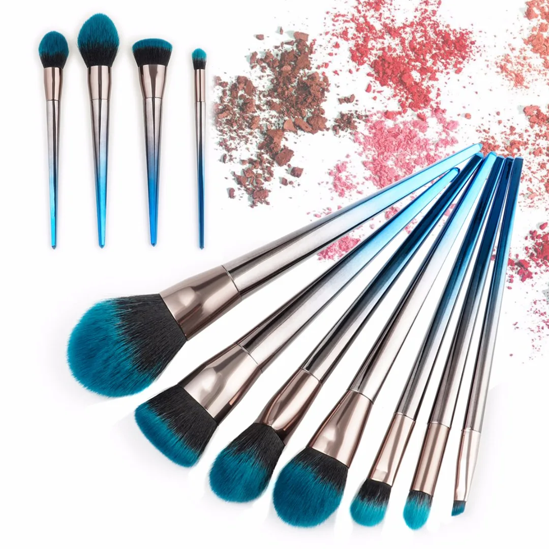 

Mayitr 4pcs/7pcs Blue Makeup Brushes Set Eyeshadow Eyeliner Foundation Powder Brush For Cosmetic Tool