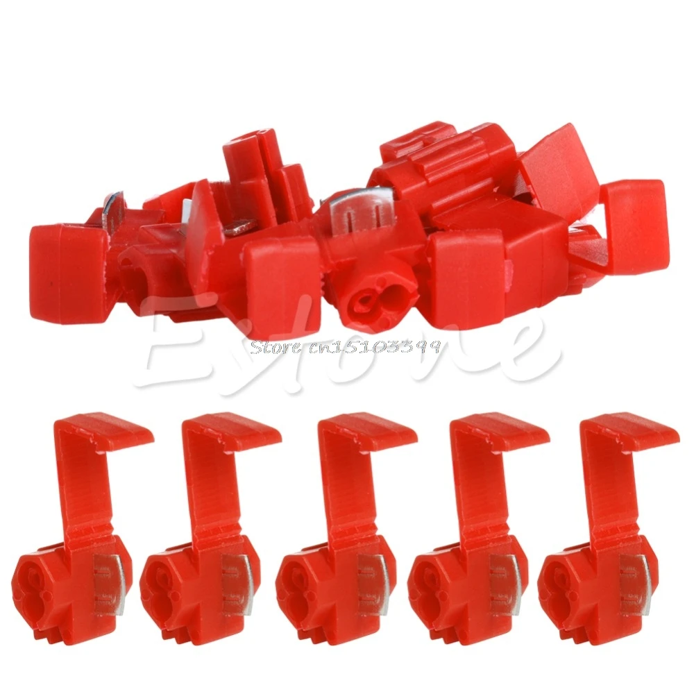 

New 10Pcs Red/Blue Electrical Cable Connector Quick Splice Lock Wire Terminals Crimp Drop Ship