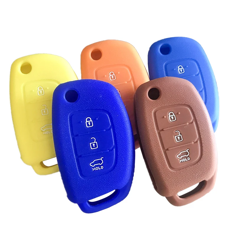

RMLKS Car Silicone Remote Key Cover Protection Case for Hyundai Ix35 IX45 IX25 I10 I30 HB20 Sonata Verna Solaris Santa Fe Elantr