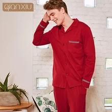 Осенняя Домашняя одежда мужские повседневные пижамные комплекты мужской модальный хлопковый пижамный комплект пары с отложным воротником кардиган рубашка и брюки xxl