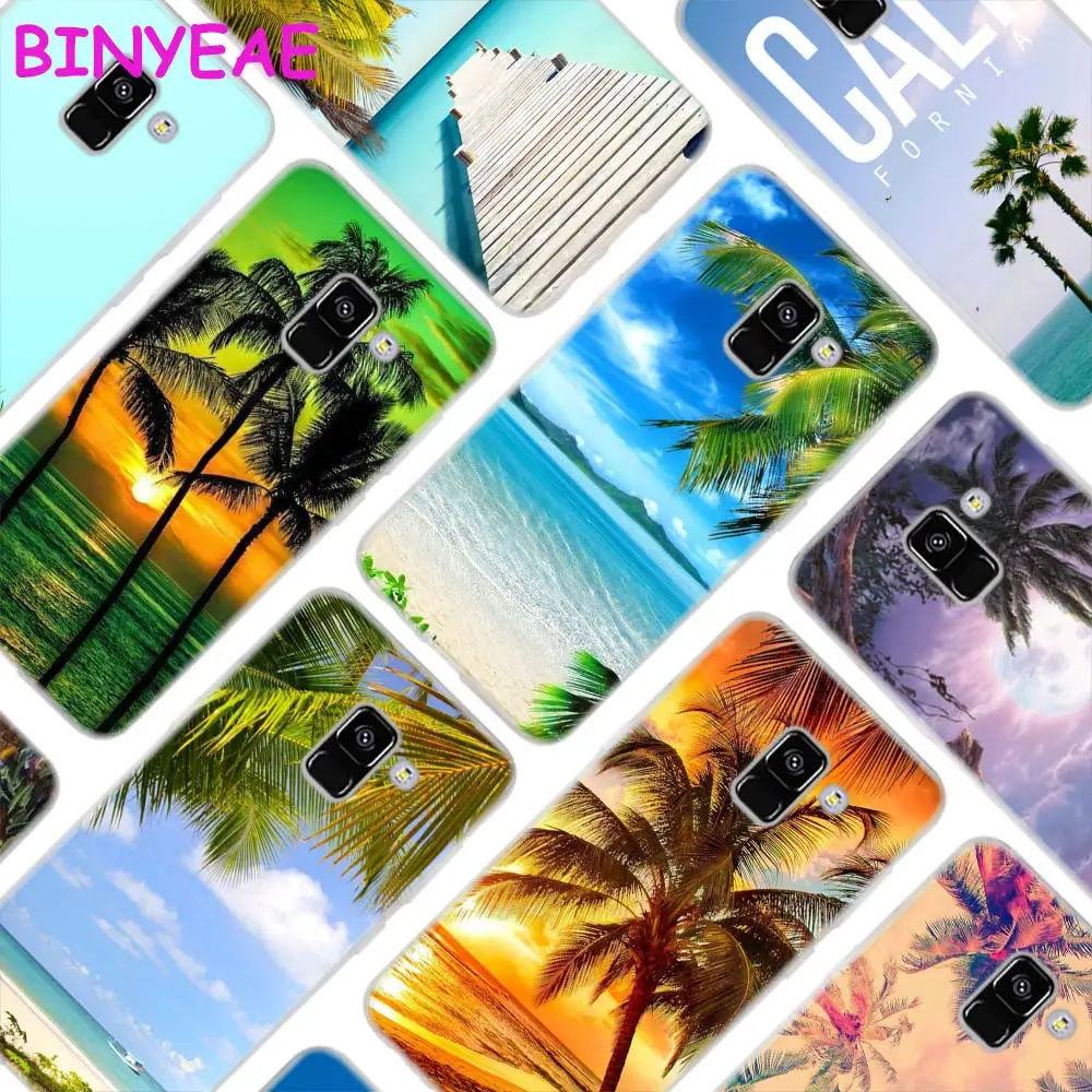 

BINYEAE Summer beach tree Style Clear Soft TPU Phone Cases Cover for Samsung A5 A3 A7 A8 2017 2016 2018