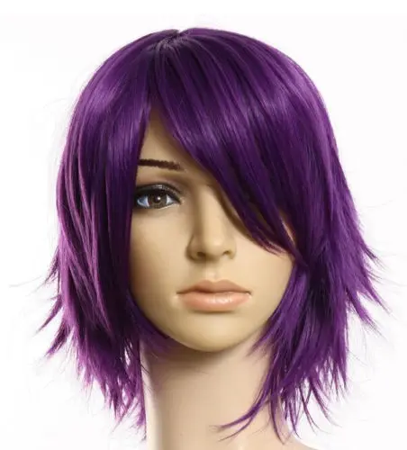 Natural Mens Women Purple Straight Short Hair Wigs Short Women S Fashion Wig Wig Comb Wig Basewig Form Aliexpress