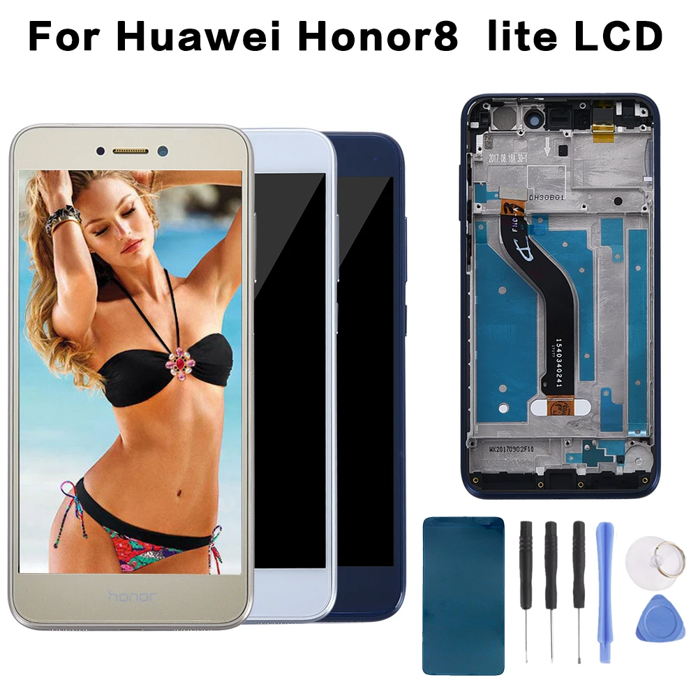 Оригинальный дисплей 5 2 дюйма для HUAWEI Honor 8 Lite с сенсорным экраном и рамкой Huawei ЖК
