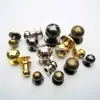 10pcs Solid Brass Round Head Stud Spot Screwback Screw Back Leather Craft Bag Belt Chicago Screw Nail Rivet Nipple Buckle DIY ► Photo 3/4