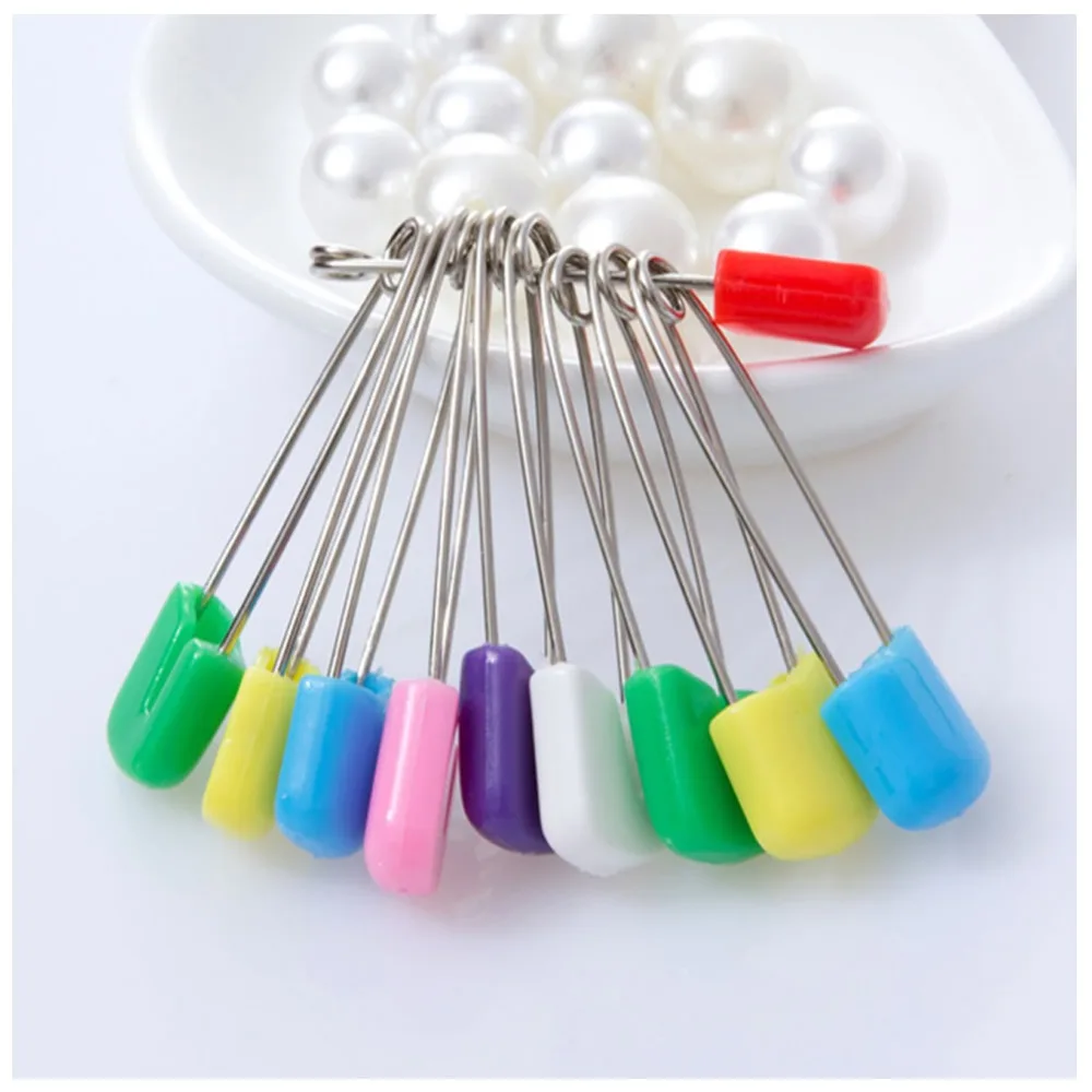 12 X Safety Locking Baby Cloth Nappy Diaper Craft Pinsin Pins
