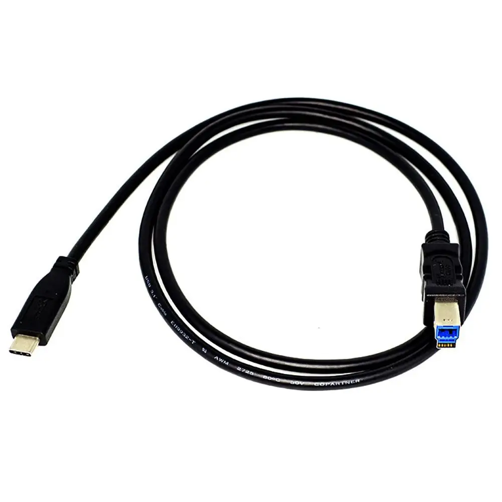 

1m USB Type-C to Type-B 2.0 Printer Cable Scanner Phone Hard Drive Connector