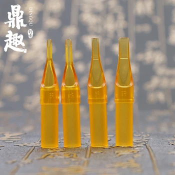 

Yellow 50pcs Plastic Disposable Tip Tattoo Nozzle Needle Tips Cap TG3127