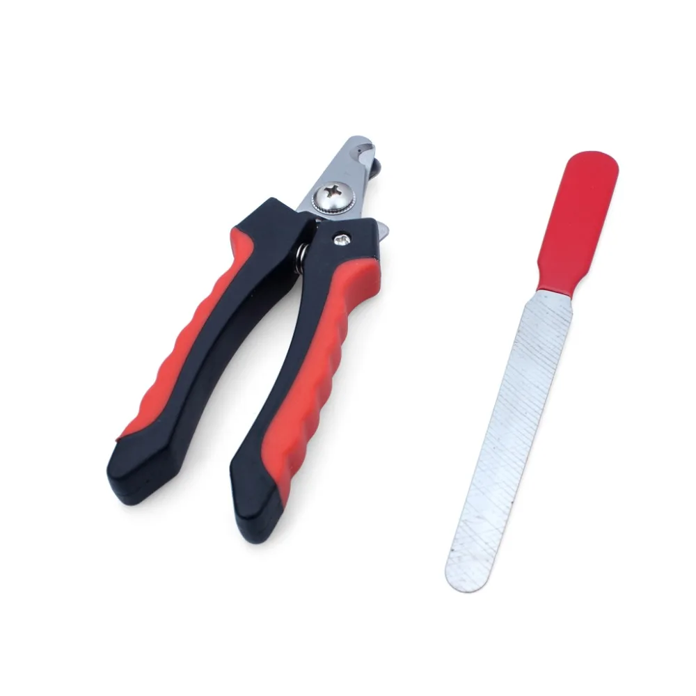 2 In 1 Pet Nail Clippers Cutter File for Dogs Cats Birds Guinea Pig Animal Claws Scissor Cut Set Kit  (3)