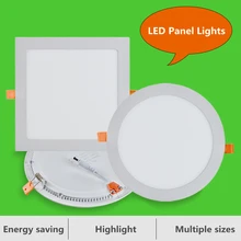 30 Вт Светодиодный панельный светильник, Круглый квадратный ультра-тонкий панельный светильник, высокое качество, поверхностный монтаж, тонкий потолочный кронштейн, алюминиевый AC85-265V, новинка